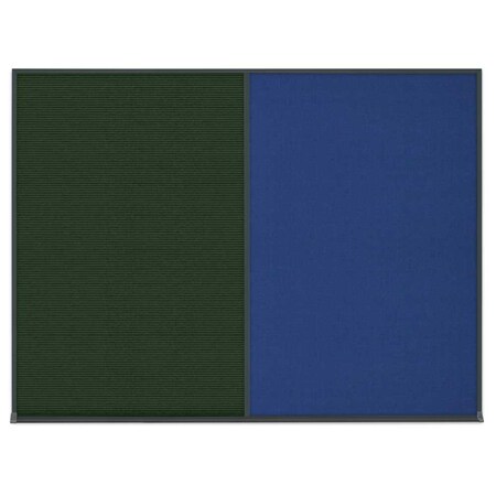United Visual Products Triple Door Radius Plus Corkboard, 96" x UV8006PLUS-WHITE-CLOUD